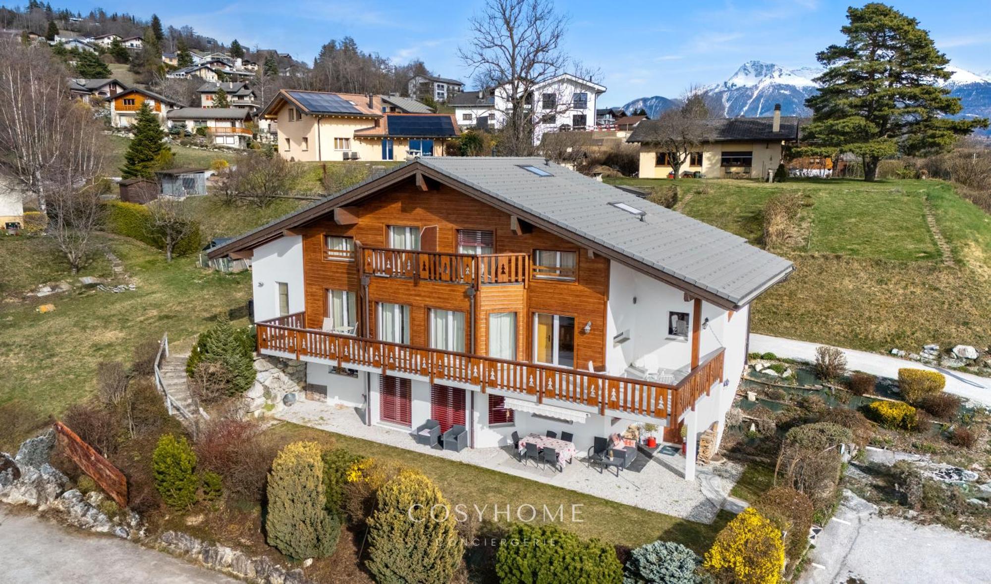 Chalet Des Alpes - Sunset View - Crans-Montana Exterior photo